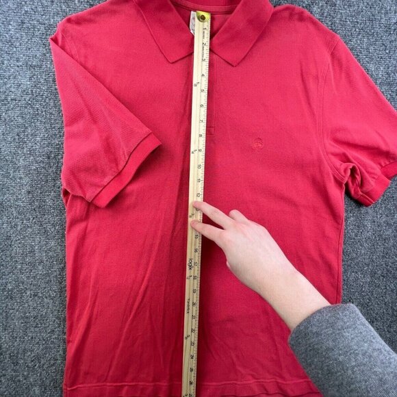 Brooks Brothers Polo Shirt Short Sleeve Red Medium Performance Polo Cotton - Picture 3 of 9